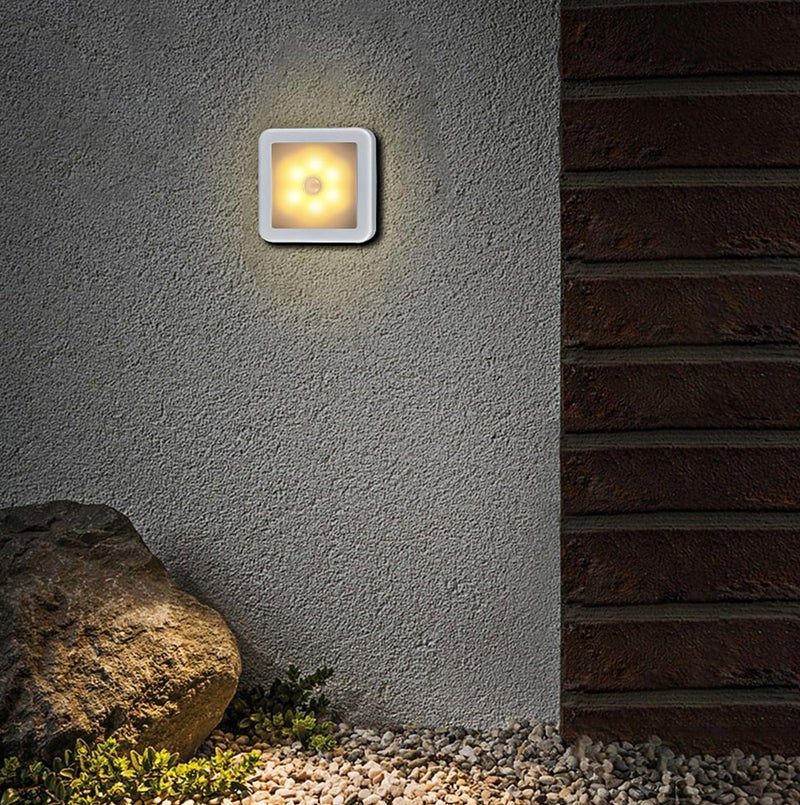 سِيمِير مصباح ليلي ذكي مزود بمستشعر حركة - مصباح حائط لاسلكي مريح للإضاءة، استجابة حساسة واسعة النطاق 100 درجة، ضوء خافت للاستخدام الليلي. مناسب لغرفة النوم، الردهة، الممر، الحمام، سهل التركيب.vv - Image 4